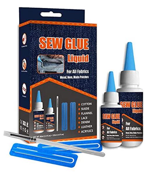 50ML Fabric Glue Multi-purpose Fabric Sewing Liquid Fast Tack Dry for Jeans  Clothing Leather Full Coverage Application Repair