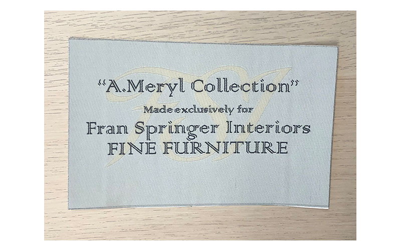 Furniture Woven Labels - Adhesive Furniture Labels