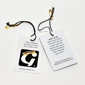 rounded corners custom hangtags