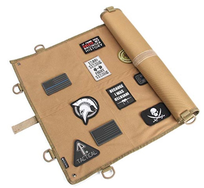 OneTigris Patch Board, Flip-Page Patch Book Tactical Patches Booklet  Organizer Mini Display Panel Holder with Metal Removable Ring Binders, 11  x 8