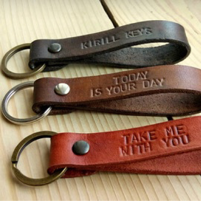 Custom Leather Keychains ⋆ Sienna Pacific